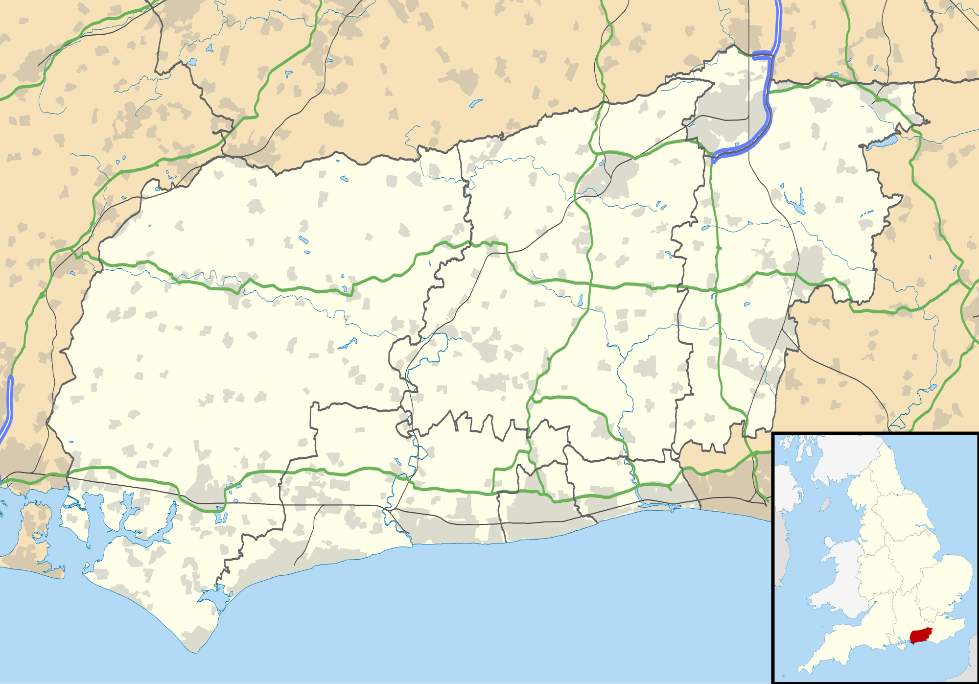 Map Uk Sussex Open ...