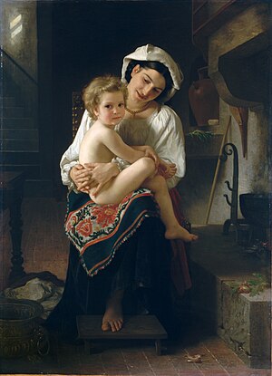 William-Adolphe Bouguereau (1825-1905) - Young Mother Gazing At Her Child (1871).jpg