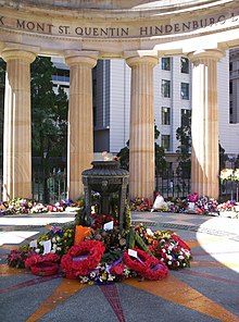 Wreaths around the Eternal Flame
at the Shrine of Remembrance
on ANZAC Day 2006 Wreaths-around-the-Eternal-Flame-Anzac-Day-2006.jpg