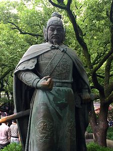 Statue of Yue Fei, a patriotic military general from the Southern Song dynasty, near the West Lake