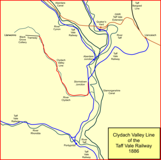 The Ynysybwl branch line Ynysybwl.png