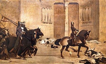Comment entra dans Paris Monseigneur le Dauphin, 1re esquisse (1887), huile sur toile.