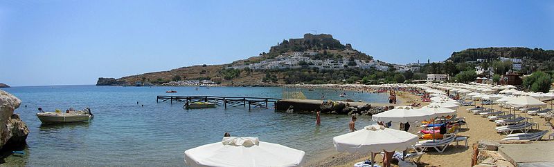 File:Λίνδος - Lindos - The beautiful beach - panoramio.jpg