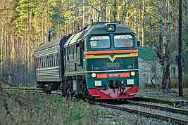 М62-1581 с пригородным поездом Выборг - Приморск - Зеленогорск, Ушково.jpg