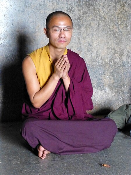 File:013 Ven Lhundup Dorjee in Nagarjuni Cave (9224847825).jpg