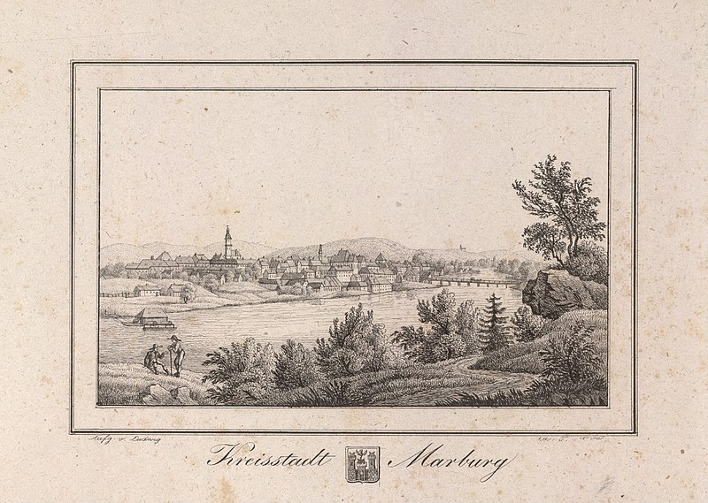File:176 Marburg - gez. Ludwig, Lith. v. Folwarczni - J.F.Kaiser Lithografirte Ansichten der Steiermark 1830 (alt).jpg