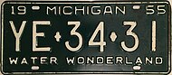 1955 tablica rejestracyjna Michigan.jpg