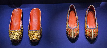 Peranakan Chinese wedding slippers from the late 19th century
