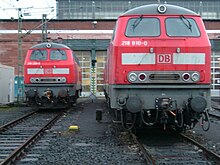 218 228 DB Regio und 218 810 im Bh Frankfurt am Main