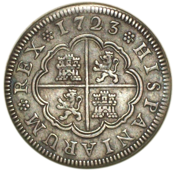 File:2 Reales (Plata) de Felipe V con 'ceca' de Segovia 1723.png