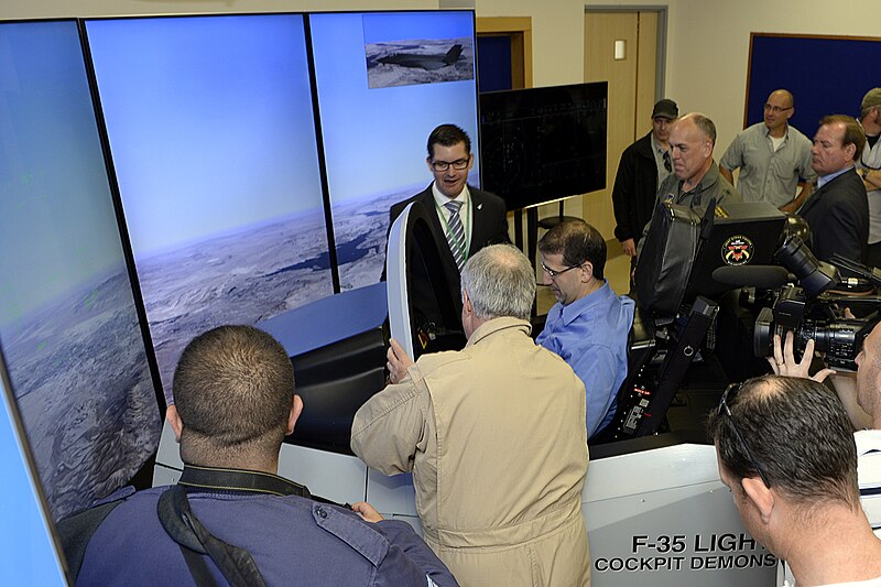 File:A virtual landing- F-35 simulator flies high in Israel (16980544349).jpg