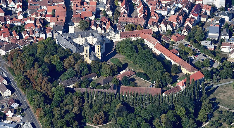 File:Aerial image of the Schloss Mergentheim (view from the east).jpg