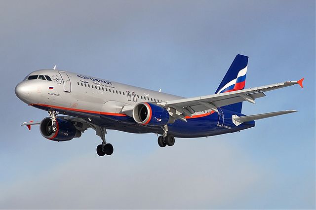 In Airbus A320-200 fan Aeroflot