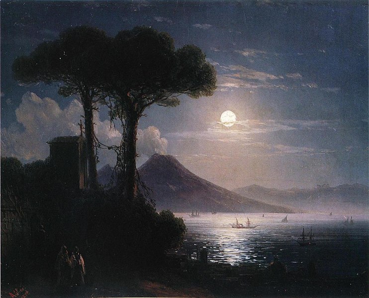 Ciudades que visitar: Nápoles. - Página 2 742px-Aivazovsky%2C_Moonlight_in_Naples