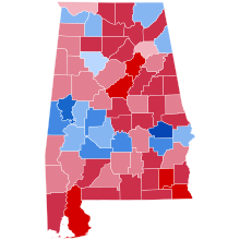 Wyniki wyborów prezydenckich w Alabamie 1988.svg
