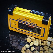 An Alba "Aquaman" personal stereo cassette player Alba Aquaman personal stereo cassette player.jpg