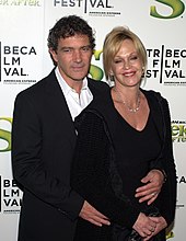 Griffith and then husband Antonio Banderas at the 2010 Tribeca Film Festival