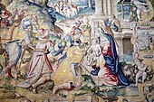 Adoration of the Magi, detail from a 1583 tapestry designed by Allori