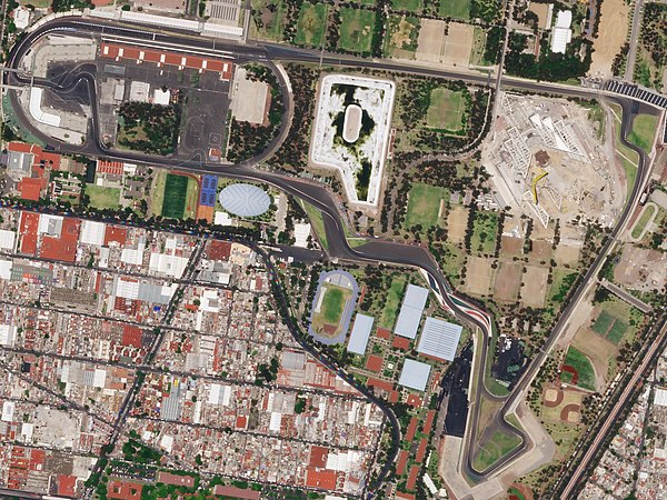 Satellite view of the circuit, as it appeared in 2018