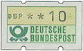 erste Automatenmarke der Deutschen Bundespost …