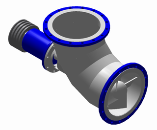 Axial-flow pump Type of pump consisting of a propeller in a pipe