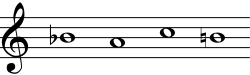 The BACH motif. B-a-c-h.svg