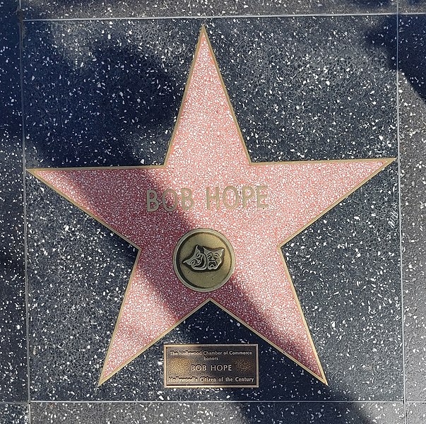 File:BOB HOPE star and special plaque for Live performance on Hollywood Walk of Fame photo by Steveshelokhonov 20220408 145233.jpg