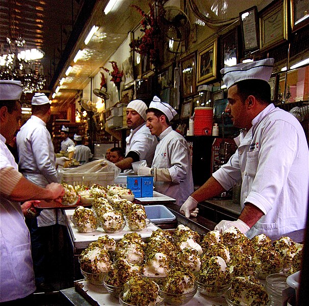File:Bakdash ice-cream shop in the old souk in Damascus.jpg