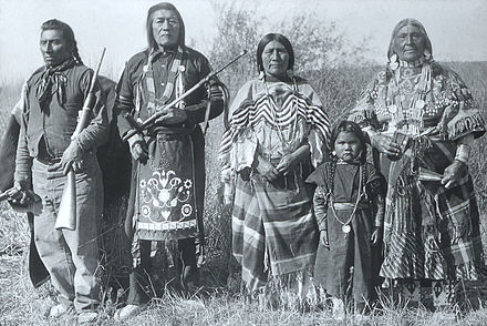 Members of the Bannock tribe. The Bannock led a raid on the Latter-day Saint mission of Fort Limhi in February 1858.