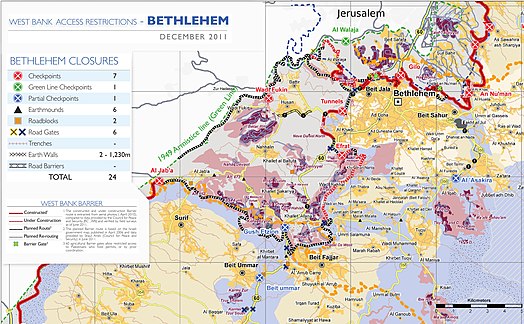 Kaart van Bethlehem