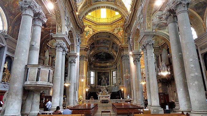 Interior of the basilica Basilica di Santa Maria delle Vigne GE 27 05 2018 21.jpg