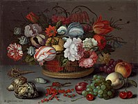 『籠に入った花』（1622年頃） ナショナル・ギャラリー (ワシントン)