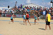 Deutsch: Deutsche Beachhandball-Meisterschaften 2022; Tag 3: 7. August 2022 – Frauen,Finale, Beach Bazis Schleissheim – Minga Turtles Ismaning 2:1 (20:26, 24:20, 8:6) English: German Beach handball Championships; Day 3: 7 August 2022 – Women Final – Beach Bazis Schleissheim Vs Minga Turtles Ismaning 2:1 (20:26, 24:20, 8:6)