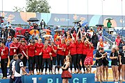 Deutsch: Beachhandball Europameisterschaften 2019 (Beach handball Euro); Tag 6: 7. Juli 2019 – Siegerehrungen English: Beach handball Euro; Day 6: 7 July 2019 – Medal ceremony