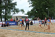 Deutsch: Beachhandball Europameisterschaften 2019 (Beach handball Euro); Tag 6: 7. Juli 2019 – Platzierungsspiele Rang 9-12 (9-10) Frauen, Russland-Deutschland 2:0 (28:24, 22:18) English: Beach handball Euro; Day 6: 7 July 2019 – Placement Match 9-12 (9-10) Women – Russia-Germany 2:0 (28:24, 22:18)