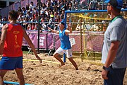 Deutsch: Beachhandball bei den Olympischen Jugendspielen 2018 in Buenos Aires; Tag 7, 13. Oktober 2018; Jungen, Halbfinale – Spanien-Kroatien 2:1 English: Beach handball at the 2018 Summer Youth Olympics in Buenos Aires at 13 October 2018 – Boys Semifinal – Spain-Croatia 2:1 Español: Handball de playa en los Juegos Olimpicos de la Juventud Buenos Aires 2018 en 13 de octubre de 2018 – Semifinales de chicos - España-Croacia 2:1