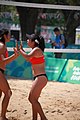 Deutsch: Beachvolleyball bei den Olympischen Jugendspielen 2018; Tag 8, 14. Oktober 2018; Mädchen, Achtelfinale – USA-Peru 2:0 (21–19/21–12) English: Beach volleyball at the 2018 Summer Youth Olympics at 14 October 2018 – Girls Round of 16 – USA-Peru 2:0 (21–19/21–12)