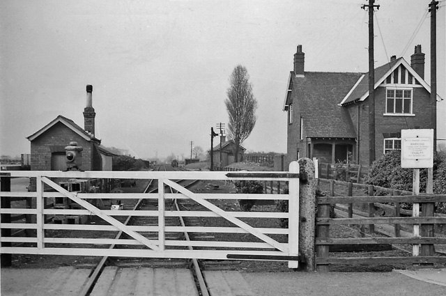 Belton station in 1961, shortly before closure of the line