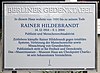 Berlijnse gedenkplaat op Zikadenweg 84 (Westend) Rainer Hildebrandt.jpg