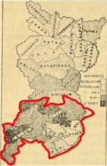 Map of Amalgamated Odisha with Bihar province before 1936