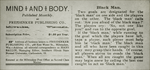 Black Man – Game description from Mind & Body, published in 1895.