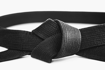 A tied black belt
