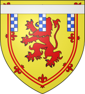 Blason of John, Earl of Carrick Blason John Stuart (1337-1406) Comte de Carrick futur Robert III d'Ecosse.svg