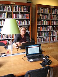 Wikipedia-schrijfsessie in de bibliotheek van de Boekmanstichting, 13 oktober 2014