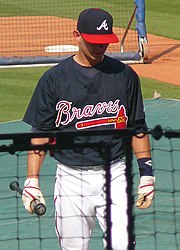 Lillibridge during his tenure with the Atlanta Braves in 2008 Brent Lillibridge.jpg