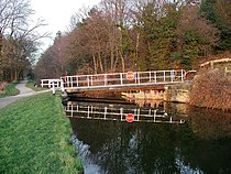 Buck Mill Lane bridge and the Leeds and Liverpool Canal Buck Mill Lane Bridge - geograph.org.uk - 354039.jpg