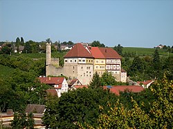 Lâu đài cổ nhìn từ phía tây