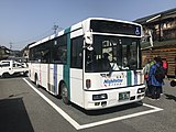 当駅 - 日田駅間の代行バス（2018年3月）