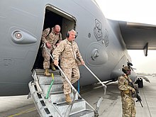 Gen. McKenzie at Hamid Karzai International Airport during the 2021 Fall of Kabul CENTCOM arrives at Hamid Karzai International Airport Image 1 of 2.jpg