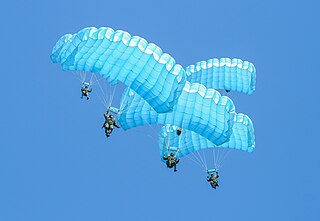 <span class="mw-page-title-main">Parachuting</span> Action sport of exiting an aircraft and returning to Earth using a parachute